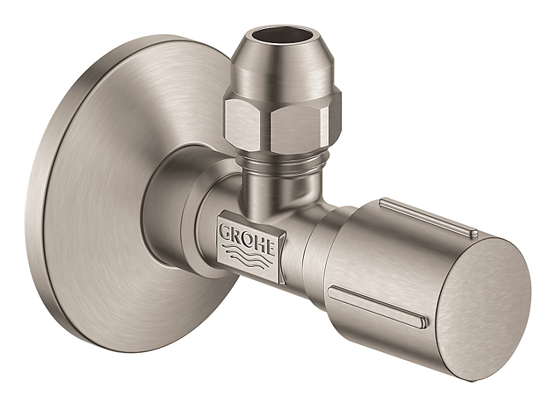 GROHE Hjørneventil 1/2'' Supersteel, Hjørneventil, riflet gevind