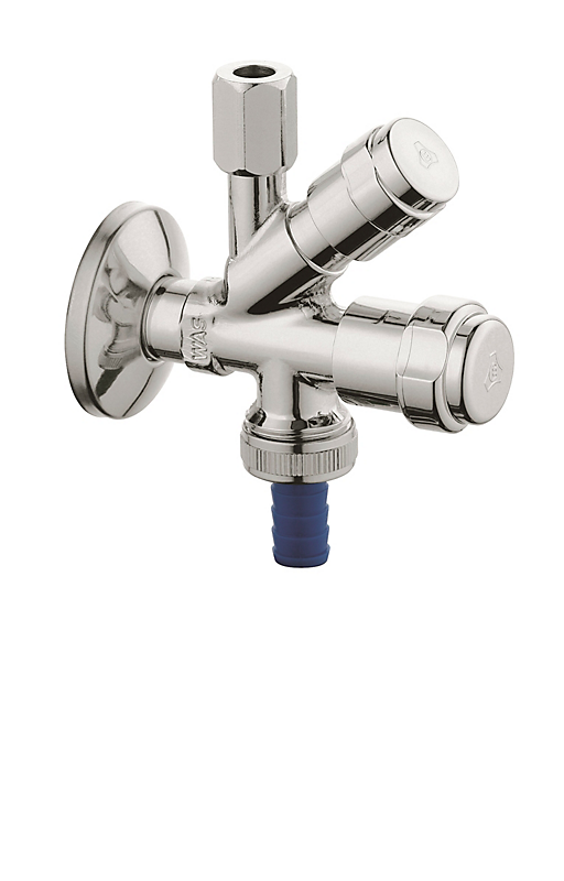 GROHE Eggemann design-handle stopventil 3/8 nippel/roset. Forkromet