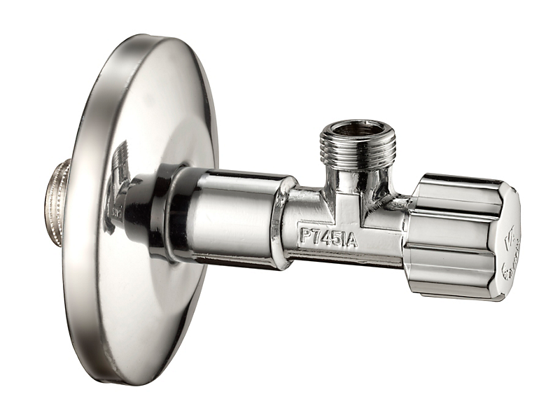 Stopventil 1/2''x3/8''mm lang med ø77mm roset (1stk =2stk Nilhaner)