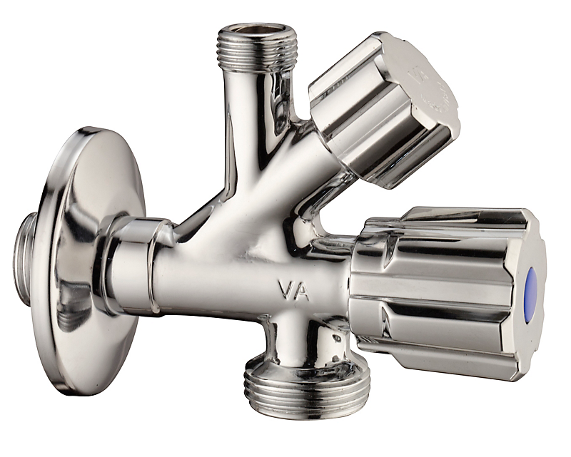 Stopvent 1/2''x3/8''x3/4'' med kontraventil til vaskemaskine. gdv godkendt