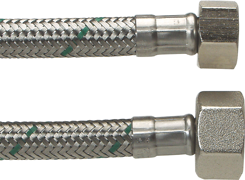 Neoperl Softpex tilslutningsslange. 400 mm. 1/2 L x 3/8 L. Rustfri flet. Koldt & varmt vand. NEOFLEXSPX DN8