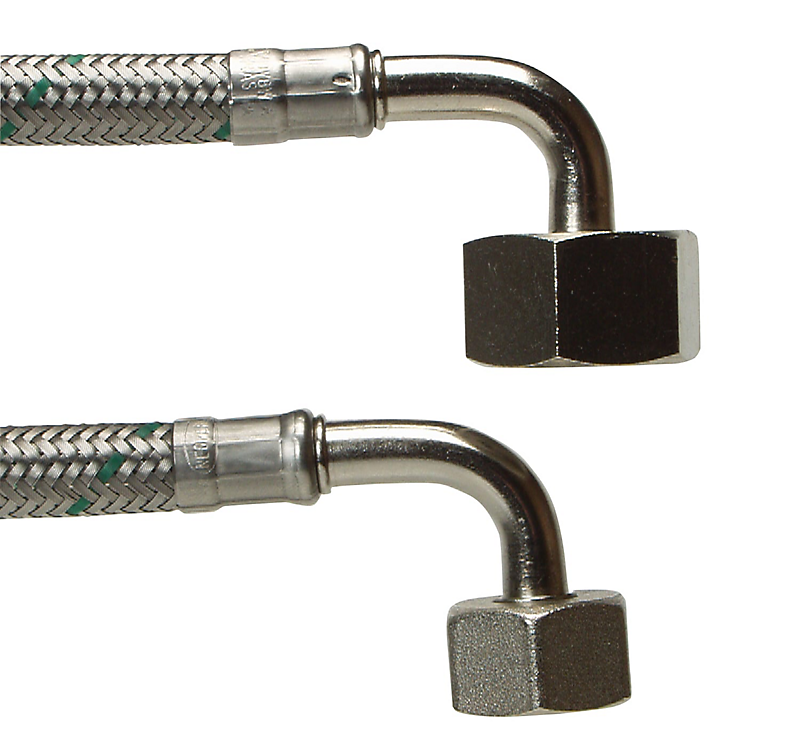 Neoperl Softpex tilslutningsslange 1250 mm. 1/2 V x 1/2 V. Rustfri flet. Koldt og varmt vand. NEOFLEXSPX DN8