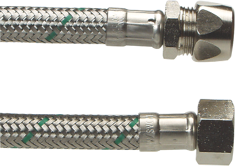 Neoperl Softpex tilslutningsslange 400 mm. 10 mm x 3/8 L. Rustfri flet. Koldt & varmt vand. NEOFLEXSPX DN8