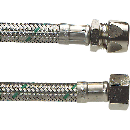 Neoperl softpex tilslutningsslange 400 mm. 10 mm x 1/2 L. Rustfri flet. Koldt & varmt vand. NEOFLEXSPX DN8