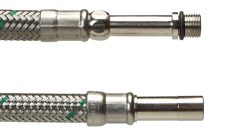 Neoperl Softpex tilslutningsslange 500 mm. M10 x 10 mm. Rustfri flet. Koldt & varmt vand. NEOFLEXSPX DN8