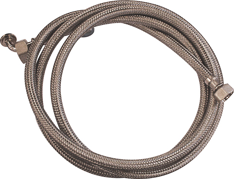 Neoperl tilslutningsslange 2500 mm. 1/2 X 3/4. til varmt vand. rustfri stålomflet