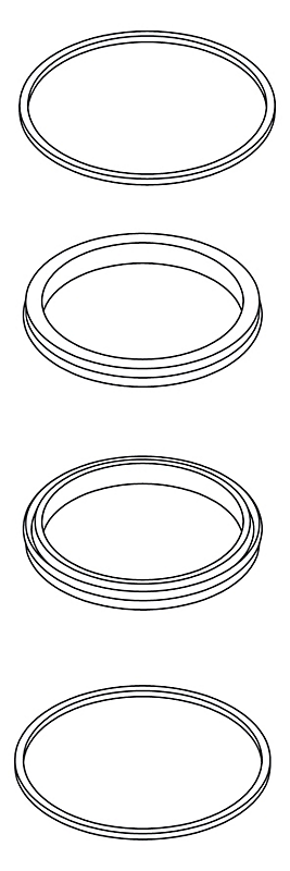 Damixa rep.sæt, slidringe/læbepakninger til Space køkken