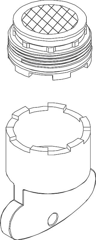 Luftblander M24x1 Rubclean & Nøgle