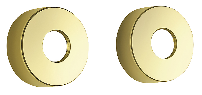 Damixa rosetter 3/4'' 2stk, Ø70, poleret messing pvd
