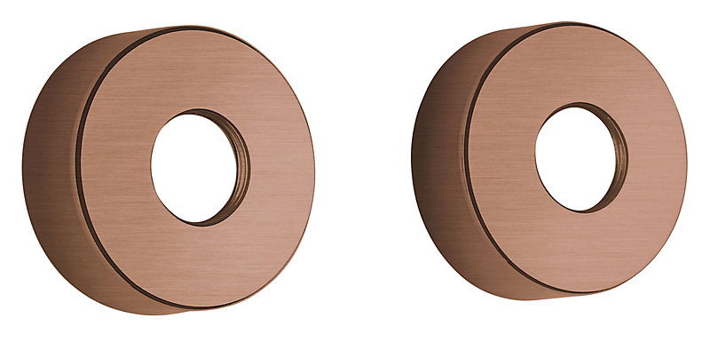 Damixa Rosetter 3/4'' Ø75mm 2 stk. børstet kobber Med PVD overfladebelægning