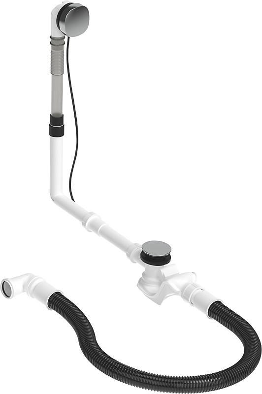 Duravit Starck T af- og overløbssæt til badekar. Krom, 400x80x450 mm