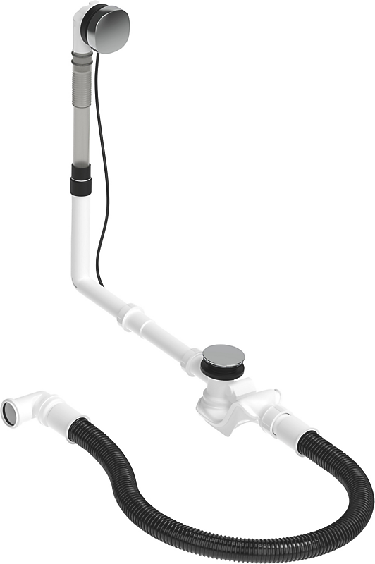 Duravit Starck T af- og overløbssæt til badekar. Krom 400x80x450 mm