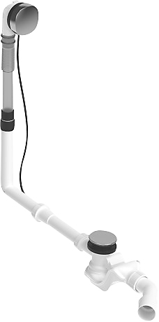 Duravit Universal Af/overløbsgarniture Krom, L=650, afløb i midten