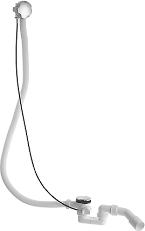 Duravit Af- og overløbssæt til D-Code badekar, centralt afløb