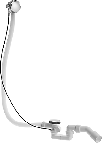 Duravit Af- og overløbssæt til D-Code badekar, centralt afløb