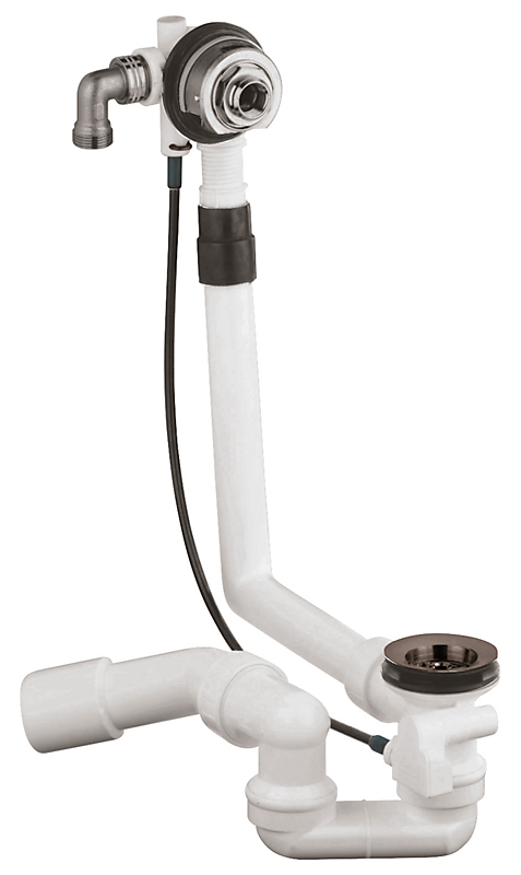 GROHE af/overløbssæt 45grader 40/50mm med vandpåfyldning. Hard graphite