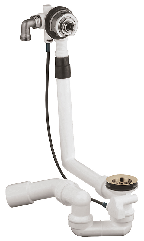 GROHE af/overløbssæt 45grader 40/50mm med vandpåfyldning. Nikkel