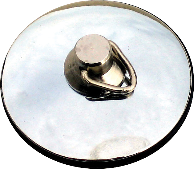 Dækplade forkromet med kædeholder