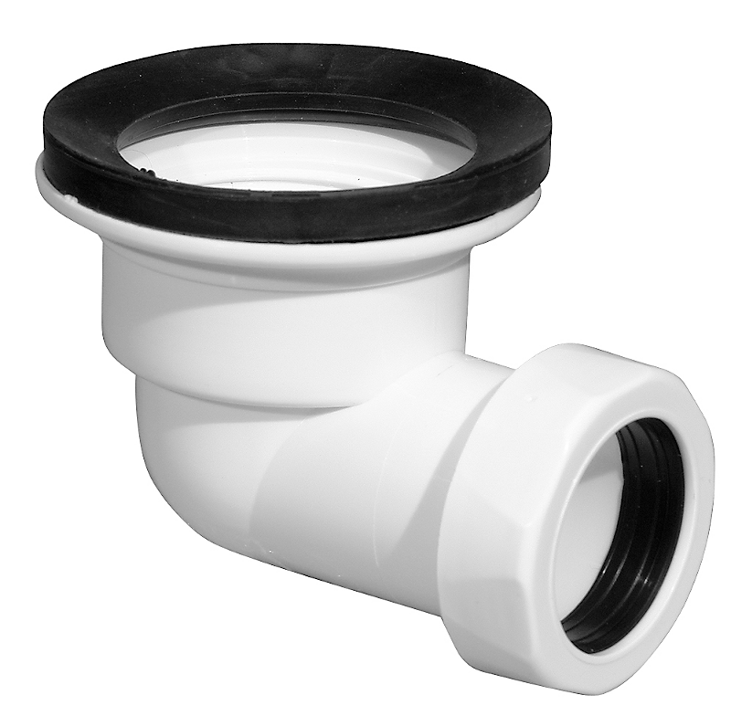 Purus Bundventil 32mmx1/2 90° med pakning plast. hvid