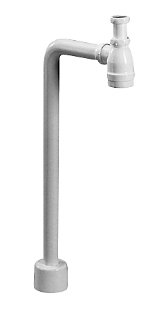 Purus Pungvandlåssæt 40mmx1 1/4x695 med kobling afløbsrør/roset hvid PP/ABS