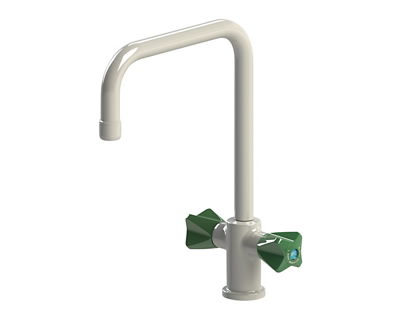 BROEN-LAB laboratoriearmatur 2 greb med areator, Slange med G3/8'' omløber, 200mm, Bordmonteret