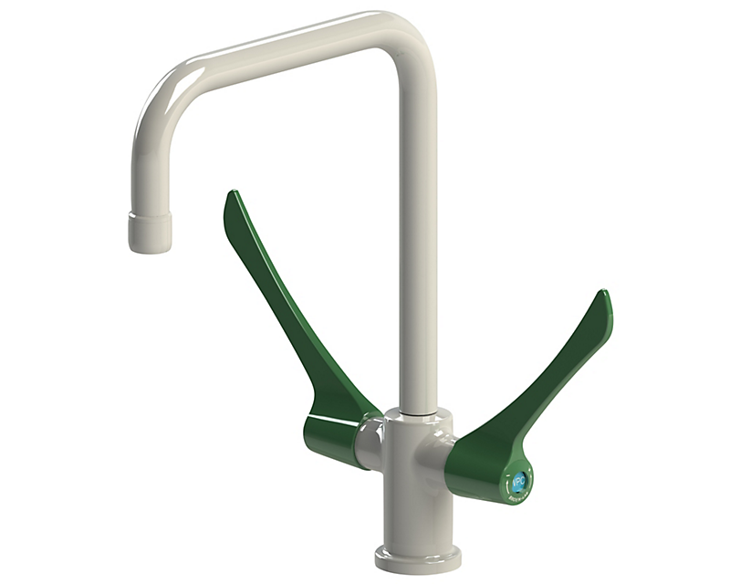 BROEN-LAB laboratoriearmatur 2 greb med areator, Slange med G3/8'' omløber, 200mm, Bordmonteret