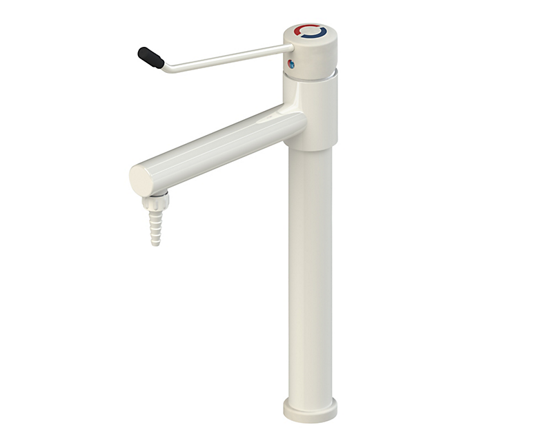 BROEN-LAB laboratoriearmatur med langt håndtag Slangespids, Slange med Ø10, 200mm, Bordmonteret