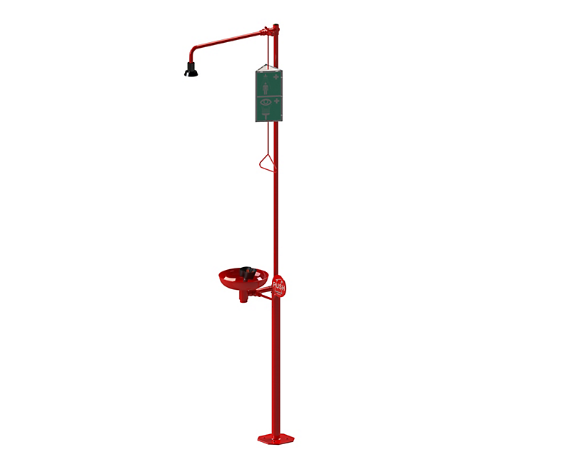 BROEN-LAB Nødbruser med øjen/ansigtsskyl og skål, Fritstående