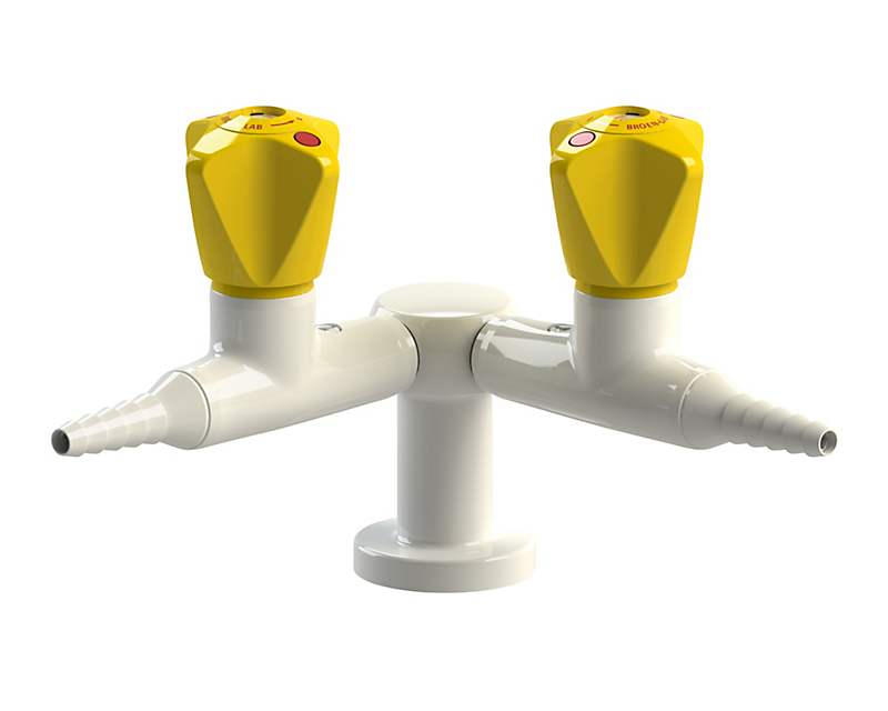 BROEN-LAB Tovejs 180° Press/Turn-ventil Slange med Ø12 mm rørstuds, Bordmonteret
