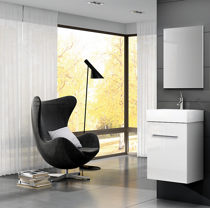 Lita møbelpakke 45 cm. Hvid