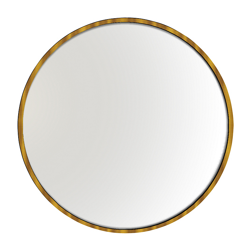 Kriss spejl med lys rundt Ø60mm med matsort aluramme & bagbelysning