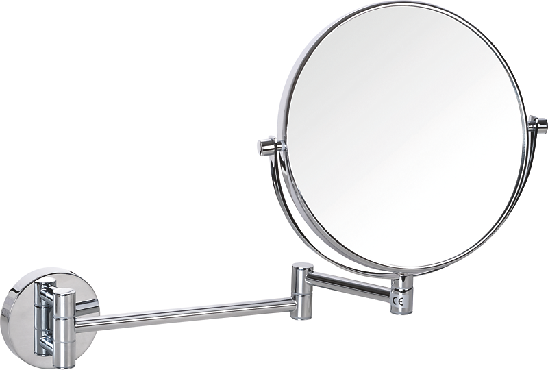 Kriss dobbelt kosmetikspejl Spejl m. & u. forstørrelse, Ø180mm/133mm 2 svingarme, forkr.