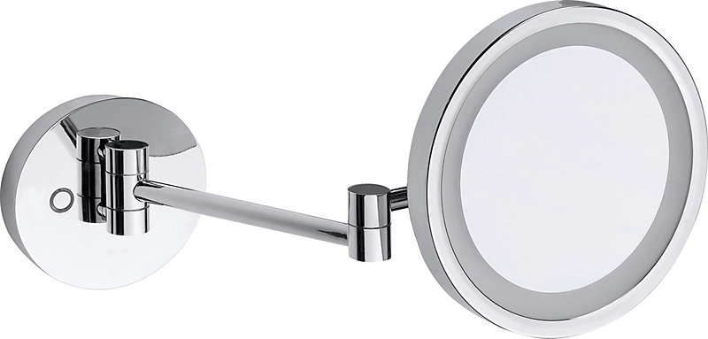 Kriss kosmetikspejl Kosmetikspejl med forstørrelse & LED lys Ø200mm/160 mm, forkr.