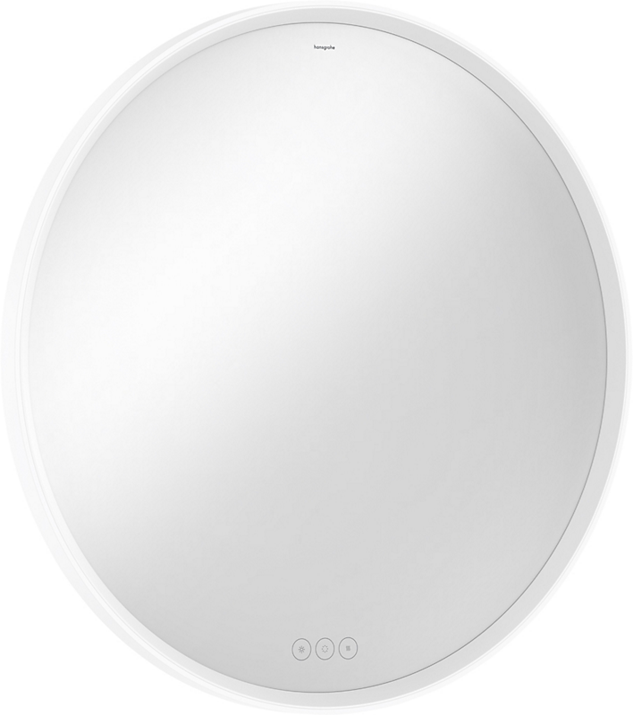 hansgrohe Xarita S Spejl med LED-lys ø900x50mm kapacitiv berøringssensor, mat hvid