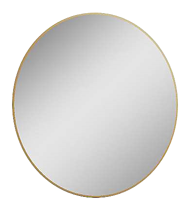 Luxor spejl Ø60cm LED. 230 V, Nettilslutning. Mat guld