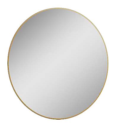 Luxor spejl Ø80cm LED. 230 V, Nettilslutning. Mat guld