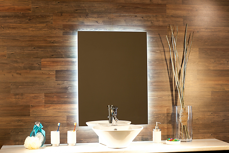 Luxor Backlight Spejl LED 800x600 Vendbart, 230V nettilslutning