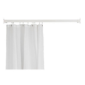 Van Der P Profil5001 Flad skinne 15x33mm. 1800mm lige, komplet. Hvid