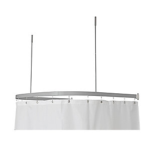 Van Der P Profil5001 FladSkinne 15x33mm U:90x90x90cm med 2xloftstøtte. Sølv