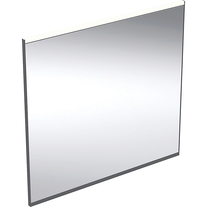 Geberit Option Plus Square spejl 750x700mm med lys direkte. Aluminium sort mat