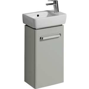 GEBERIT Renova compact vaskeskab 348x252x604mm 1låge blankpoleret lysgrå lakeret