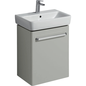 GEBERIT Renova compact vaskeskab 500x367x604mm 1låge blankpoleret lysgrå lakeret