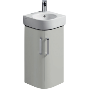 GEBERIT Renova compact vaskeskab 425x330x604mm 2låger blankpoleret lysgrå lakeret