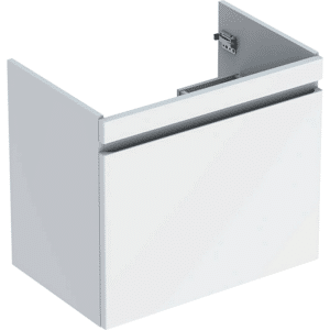 GEBERIT Renova plan vaskeskab 585x606x446mm 1skuffe blankpoleret hvid lakeret