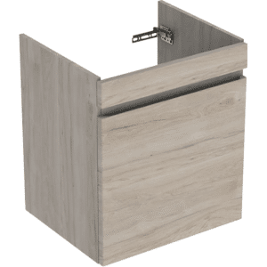 GEBERIT Renova plan vaskeskab 585x606x446mm 1skuffe nøddetræ hickory lys struktureret folie