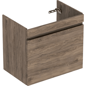 GEBERIT Renova plan vaskeskab 634x606x446mm 1skuffe nøddetræ hickory struktureret folie