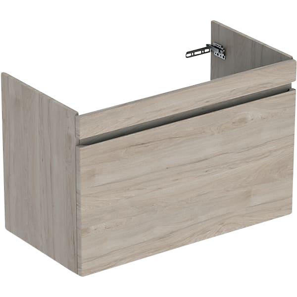 GEBERIT Renova plan vaskeskab 928x606x446mm 1skuffe nøddetræ hickory lys struktureret folie
