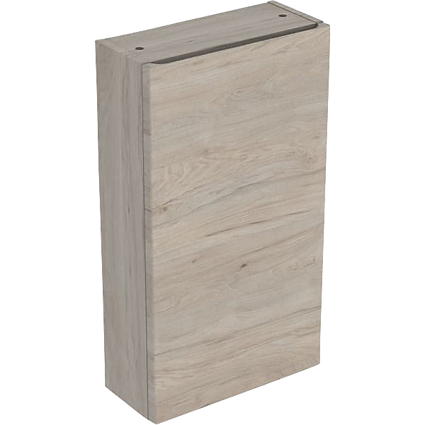GEBERIT Renova plan sideskab 390x170x760mm 1låge nøddetræ hickory lys struktureret folie