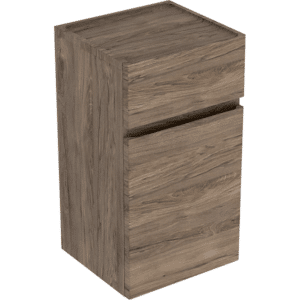GEBERIT Renova plan sideskab 390x360x760mm 1låge/1skuffe nøddetræ hickory struktureret folie