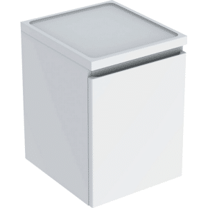 GEBERIT Renova plan sideskab 400x445x600mm 1skuffe blankpoleret hvid lakeret